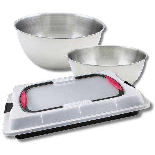 Set de 4 ustensiles de pâtisserie moule à gâteaux 2 bols et spatule pâtisserie Zenker Bake and Go