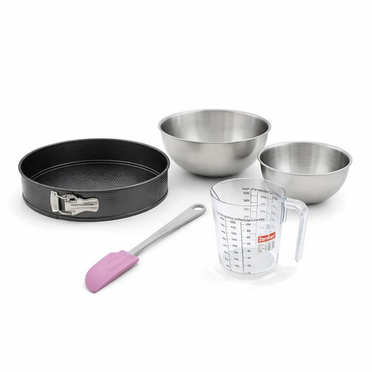 Set de 5 ustensiles de pâtisserie moule à gâteaux bols spatule et verre doseur Black metallic Black mettallic Zenker  Black mettallic