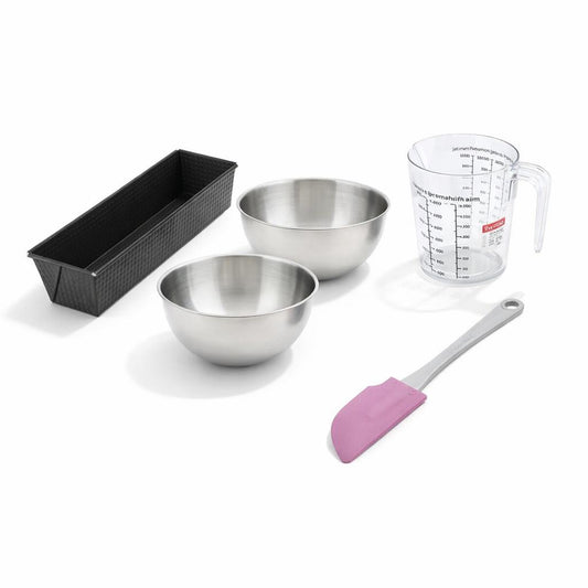 Set de 5 ustensiles de pâtisserie moule à gâteaux bols spatule et verre doseur Black metallic Black mettallic Zenker  Black mettallic