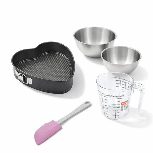 Set de 5 ustensiles de pâtisserie moule à gâteaux bol spatule pâtisserie et verre doseur Spécial créative Spécial créative Zenker  Spécial créative