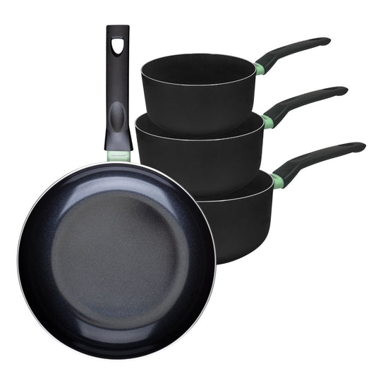 Ensemble de 1 poêle de 28 cm et 3 casseroles 16, 18 et 20 cm Fackelmann Brandao