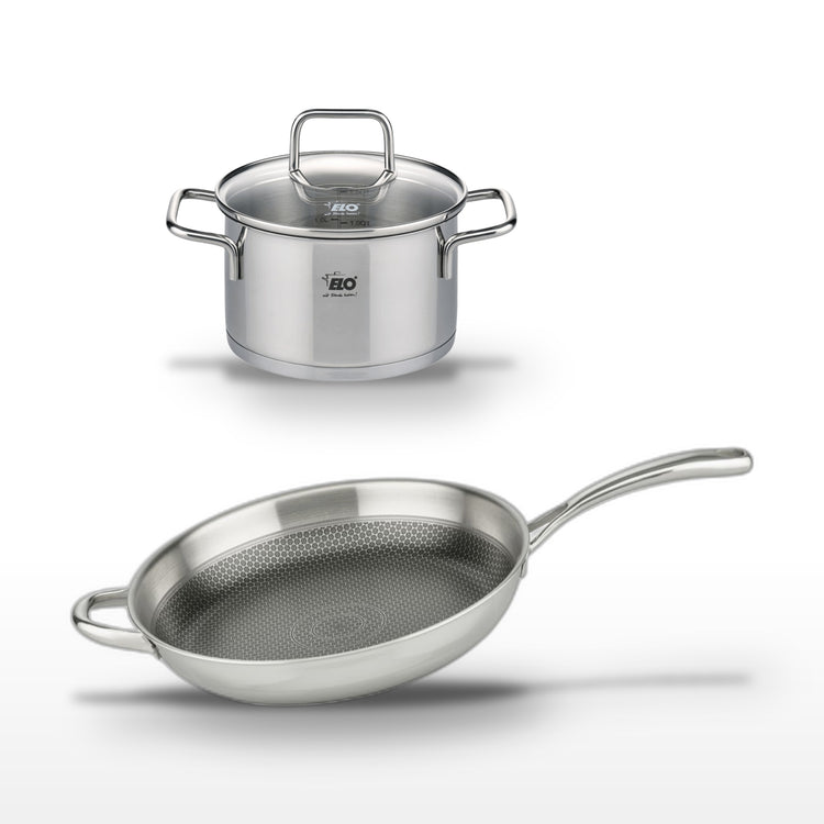 Lot Poêle 32 cm & Faitout 20 cm Elo Relief Evolution