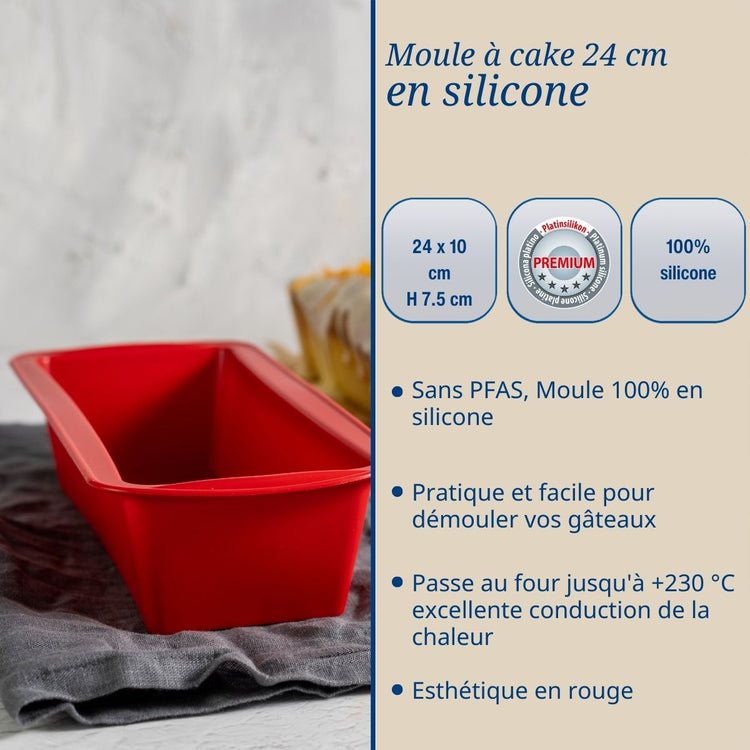 Lot de 2 moules à gâteaux 24/24 cm en silicone Dr Oetker Flexxibel Love