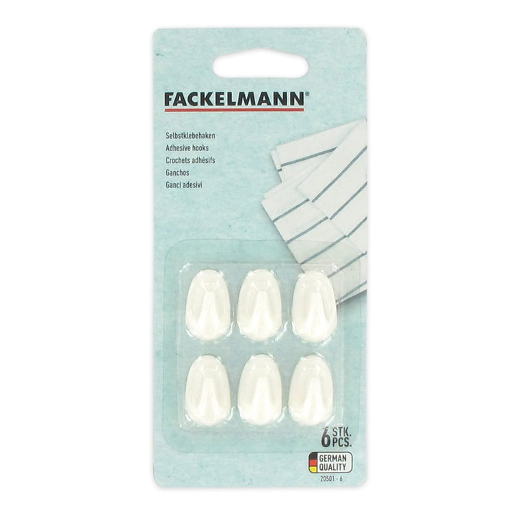 Crochets adhésifs muraux Lot de 2 en plastique de 2,5 cm Fackelmann Tecno