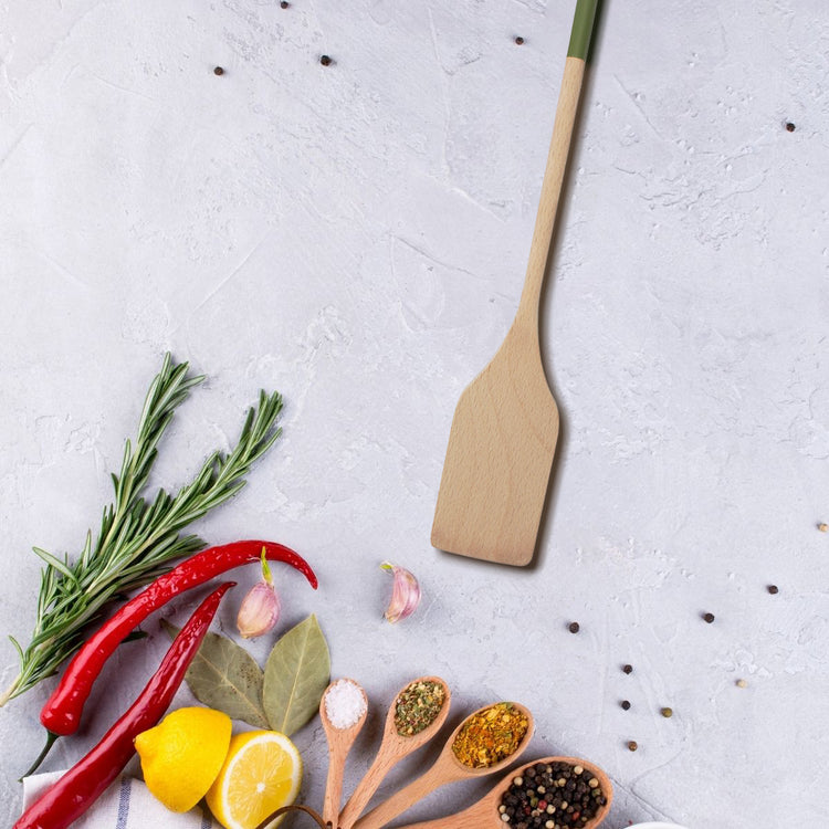 Set de 2 ustensiles de cuisine spatule en bois et spatule Fackelmann Boisselerie