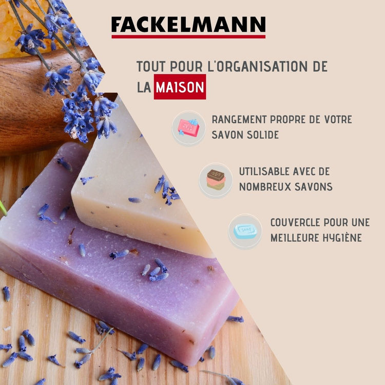 Lot de 2 porte savon avec 2 ustensiles de cuisine Fackelmann Tecno