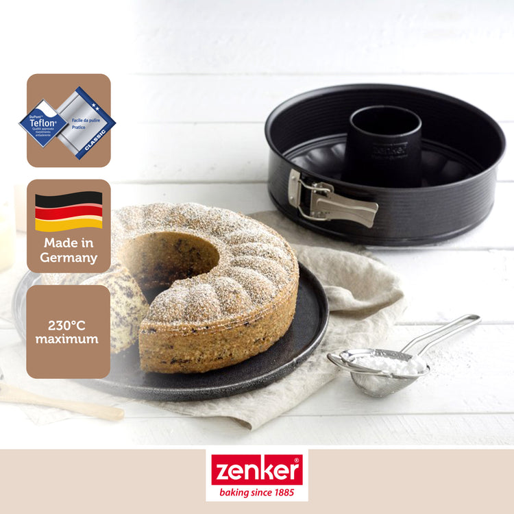 Lot de 2 moules à gâteaux 24/24 cm en acier Black metallic Black mettallic Zenker  Black mettallic