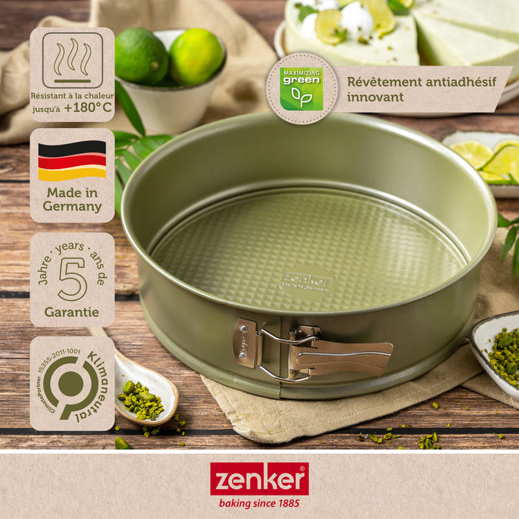 Lot de 2 moules à gâteaux 26/26 cm en acier Zenker Green Vision