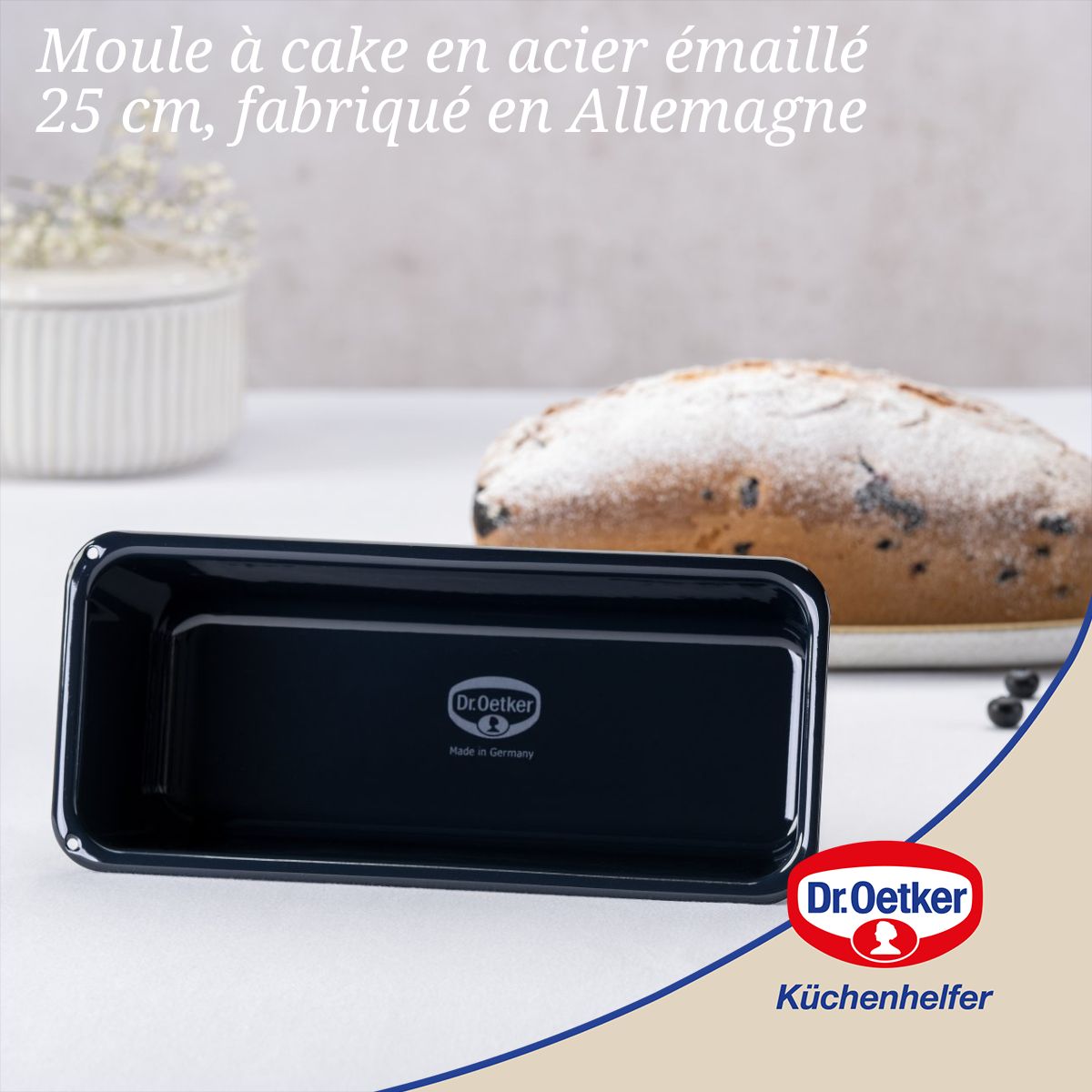 Moule à cake coins arrondis 25 cm Dr Oetker Back Liebe