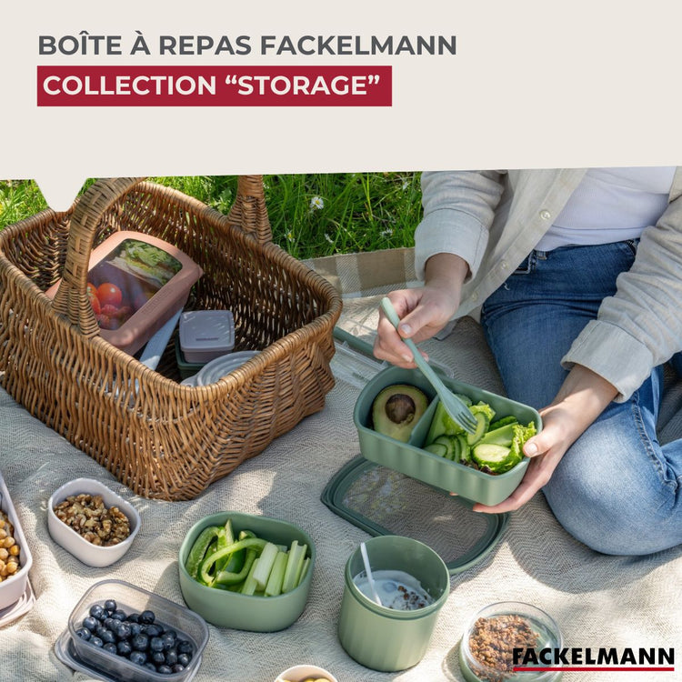 Lunchbox Beige à compartiment réglable 1 litre sans BPA Fackelmann Storage