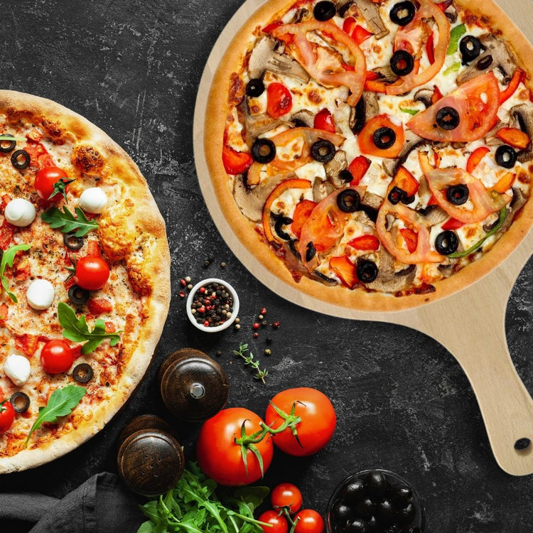 Planche à pizza et tarte flambée en bois 30 cm Fackelmann Wood Edition