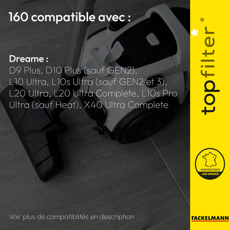 Lot de 4 sacs pour aspirateur robot Dreame TopFilter Premium