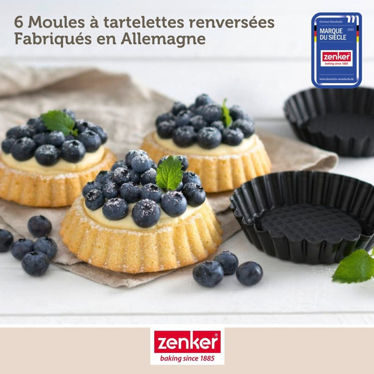 6 Moules à tartelettes Zenker Black Metallic