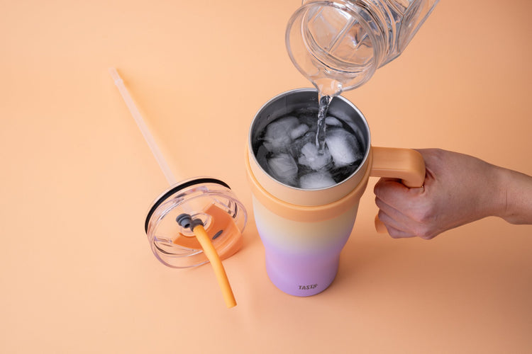 Gobelet isotherme 1200 ml lilas et pêche Tasty