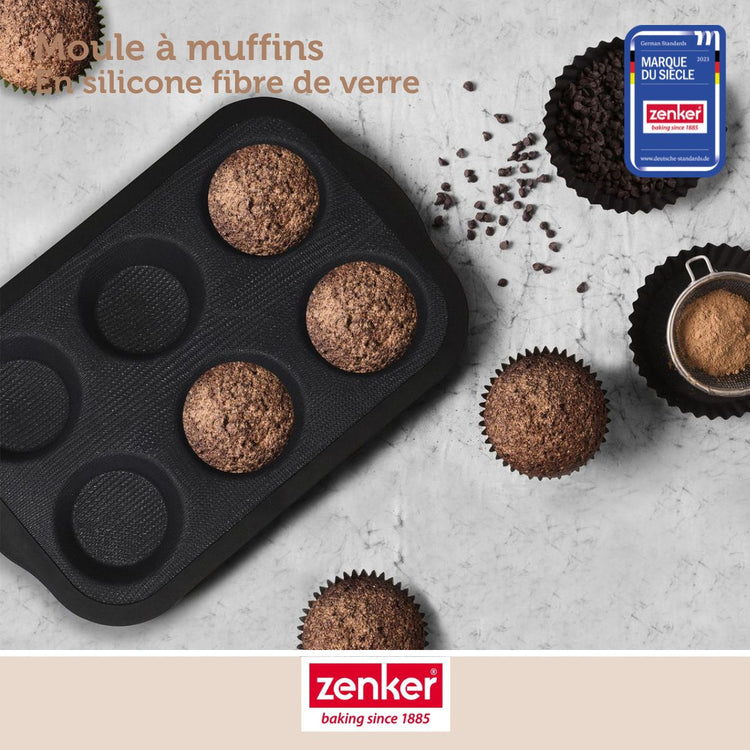 Moule à muffins 6 empreintes Zenker Silicone fibre de verre