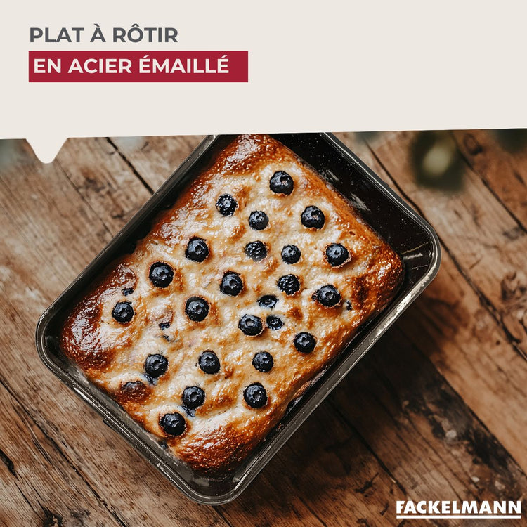 Plat à four émaillé 40,5 cm x 28,5 cm Fackelmann