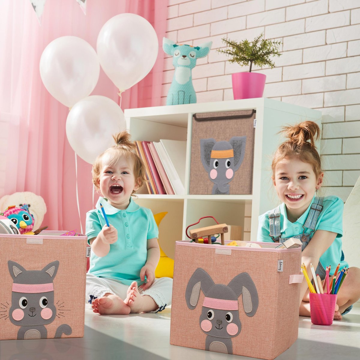 Boîte de rangement "lapin" avec couvercle, compatible avec l'étagère IKEA KALLAX Lifeney