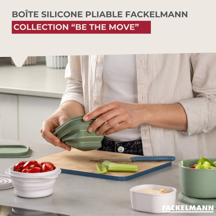 Lot de 4 boîtes à lunch 1 L avec 4 ustensiles de cuisine Fackelmann Storage