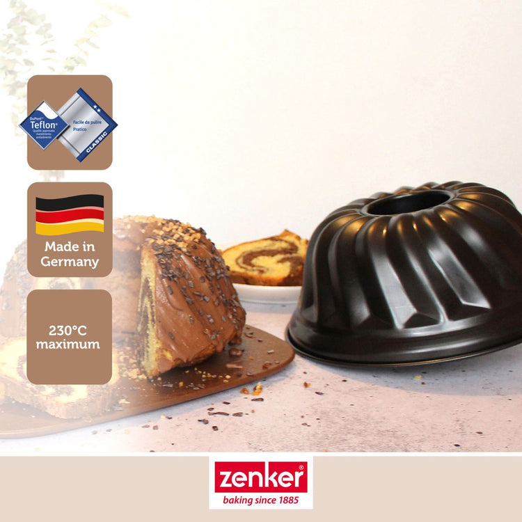 Set de 4 ustensiles de pâtisserie moule à gâteaux bols et spatule Black metallic Black mettallic Zenker  Black mettallic
