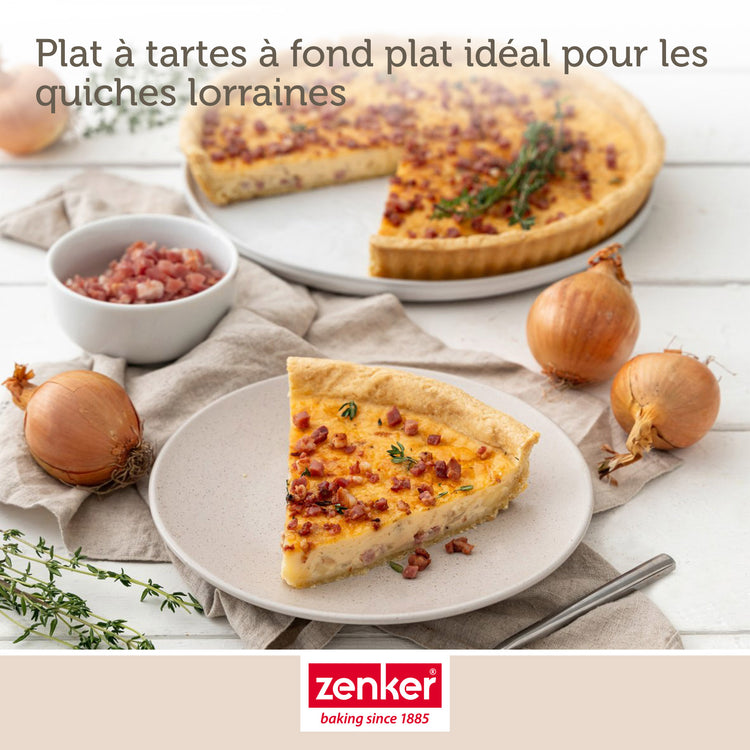 Set pâtisserie avec moule à quiche Lorraine 30 cm, 2 bols à mixer et 1 spatule Zenker