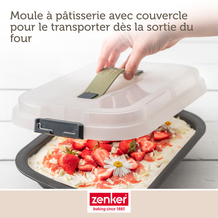Set de 4 ustensiles de pâtisserie moule à gâteaux 2 bols et spatule de cuisine Zenker Bake Click and Go