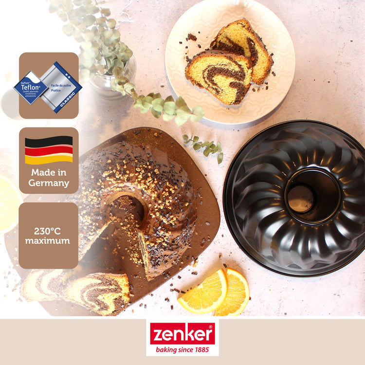 Moule à kouglofs 25 cm et moule à savarin 28 cm Zenker Black Metallic