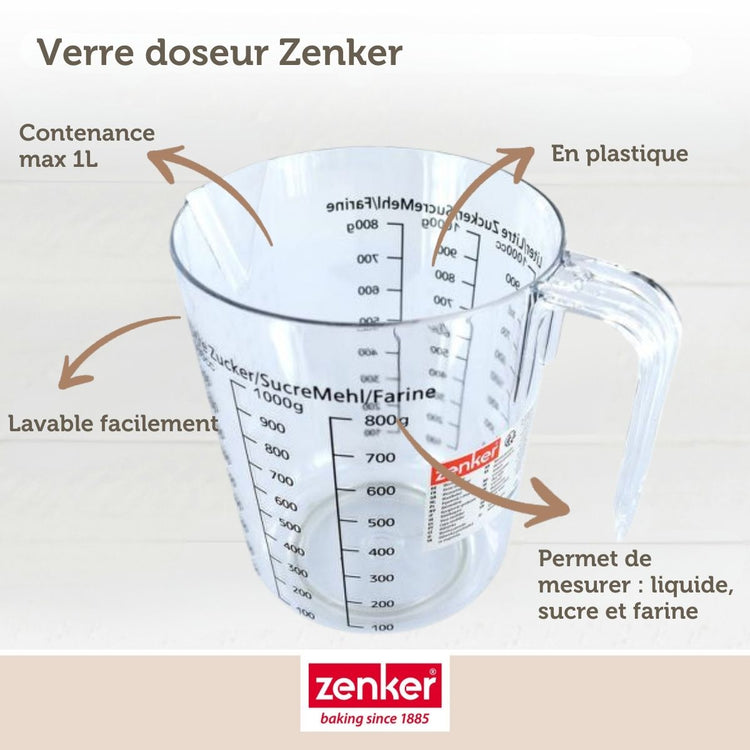 Set de 5 ustensiles de pâtisserie moule à gâteaux bols spatule et verre doseur Silicone fibre de verre Silicone fibre de verre Zenker  Silicone fibre de verre