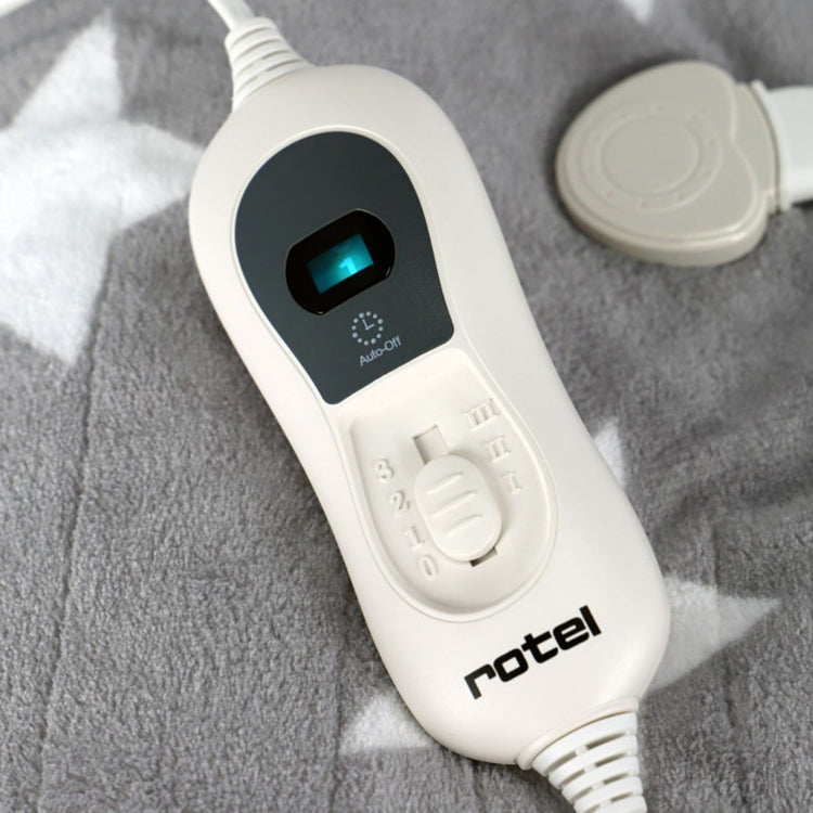 Plaid chauffant gris clair avec étoiles Rotel 
