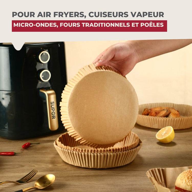 50 Moules en papier cuisson pour air fryer carrés 16 cm Fackelmann Divers