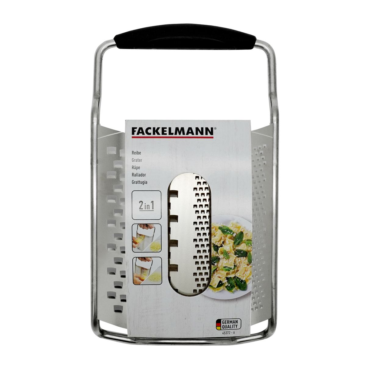 Râpe à fromage inox 2 en 1 Fackelmann