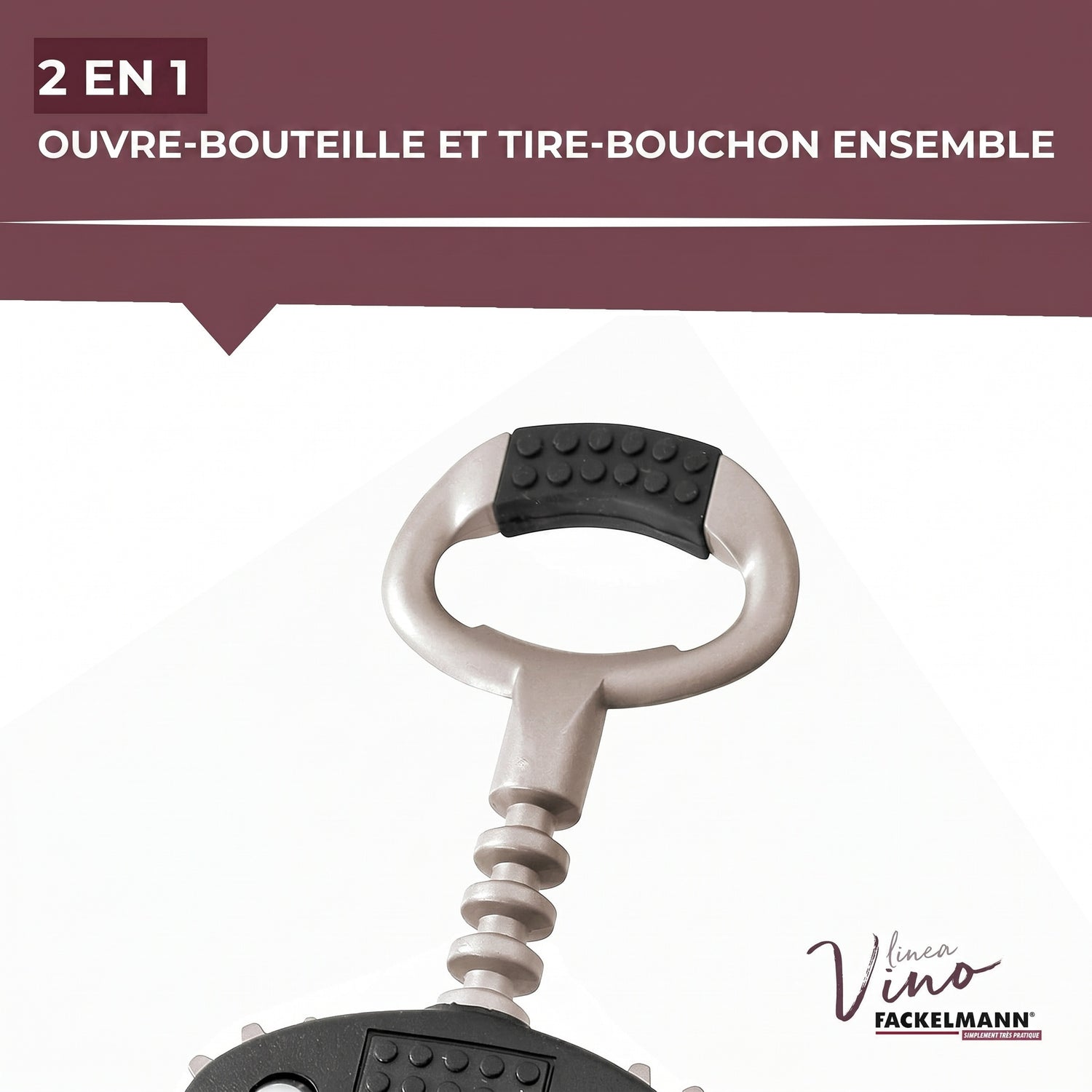 Tire-bouchon à levier décapsuleur 17 cm Fackelmann Bar Concept