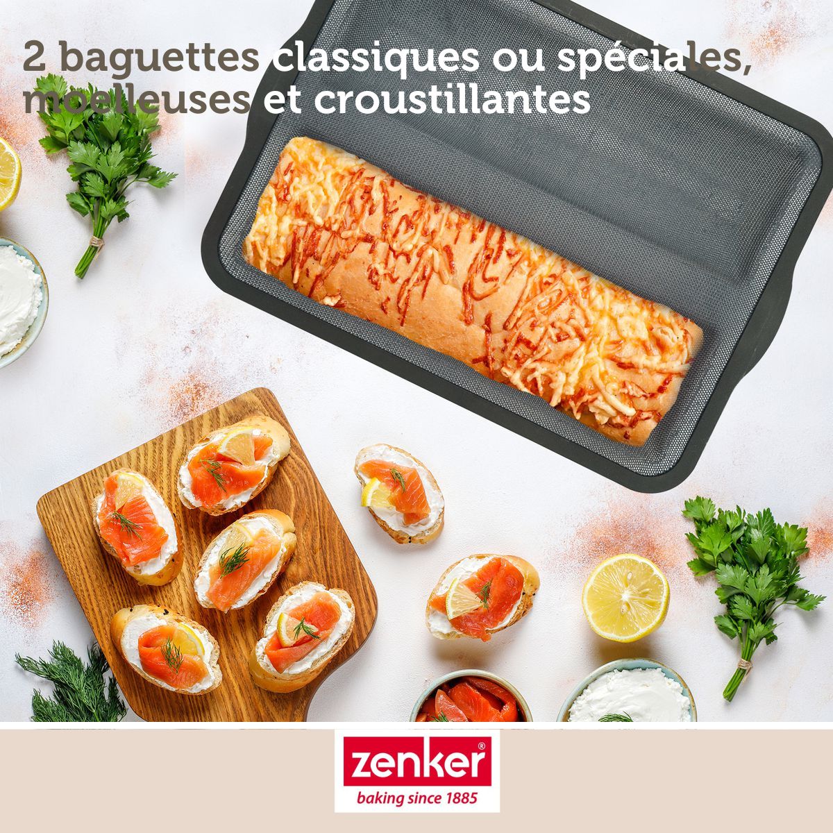 Moule à baguette de pain Zenker Silicone fibre de verre