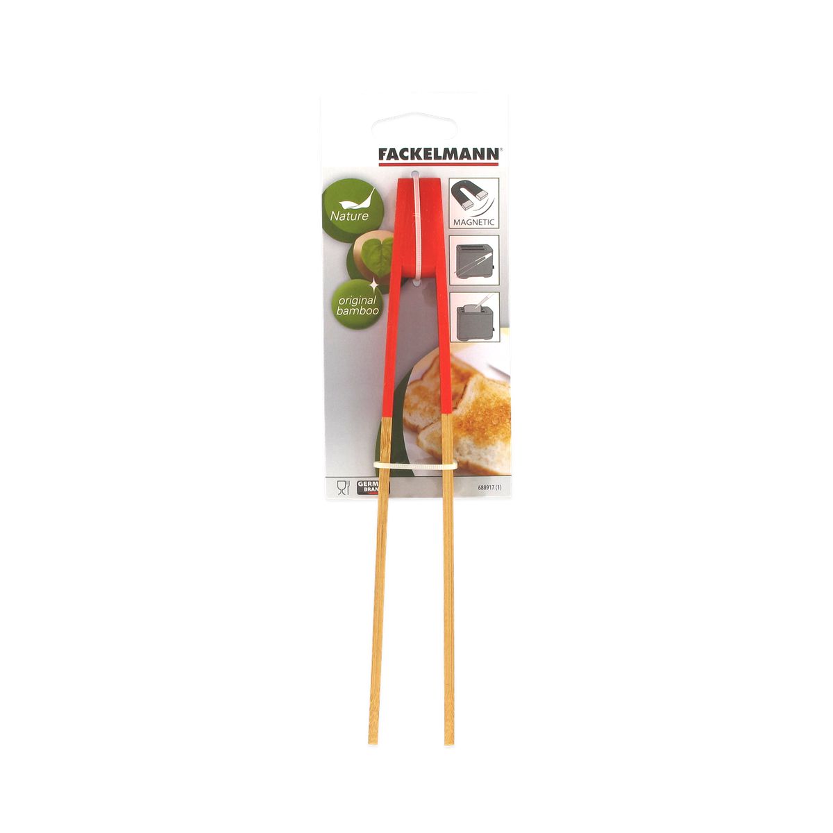 Pince de cuisine aimantée en bois Fackelmann Wood Edition