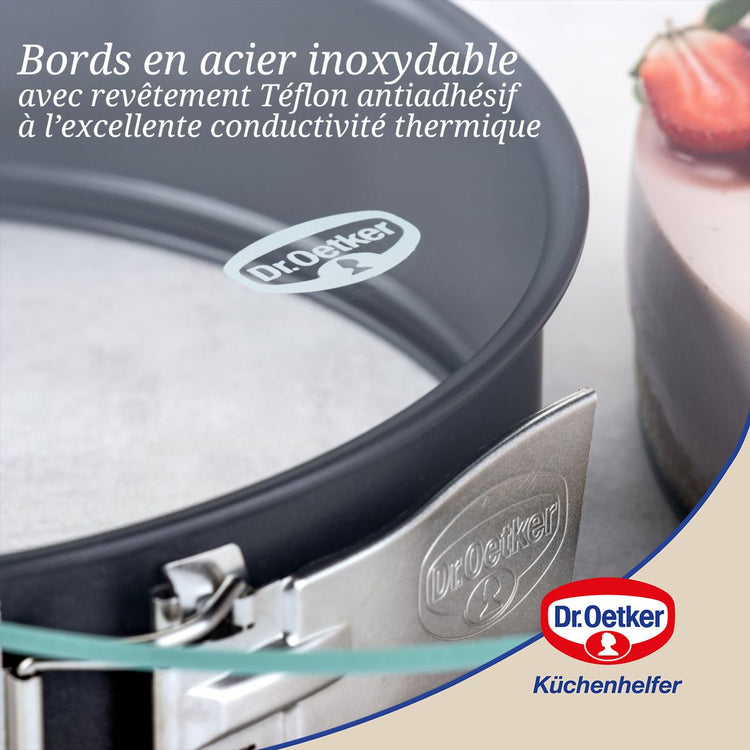 Ensemble de 2 Moules à manqué à charnière 26 cm Dr.Oetker Tradition