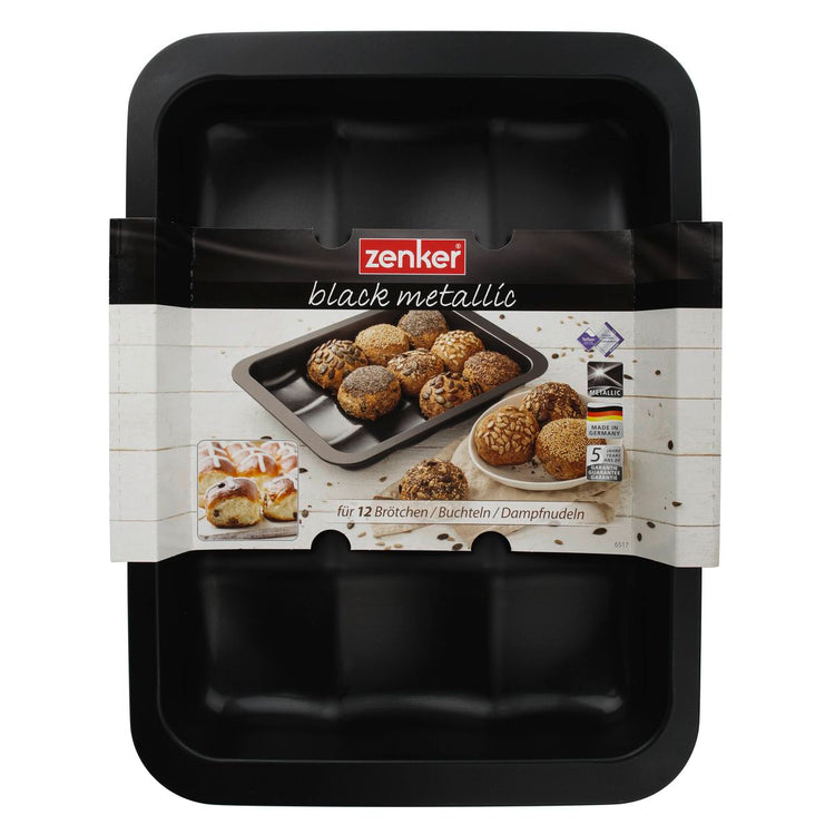 Lot de 2 moules à gâteaux 36/27/5 cm en acier Black metallic Black mettallic Zenker  Black mettallic