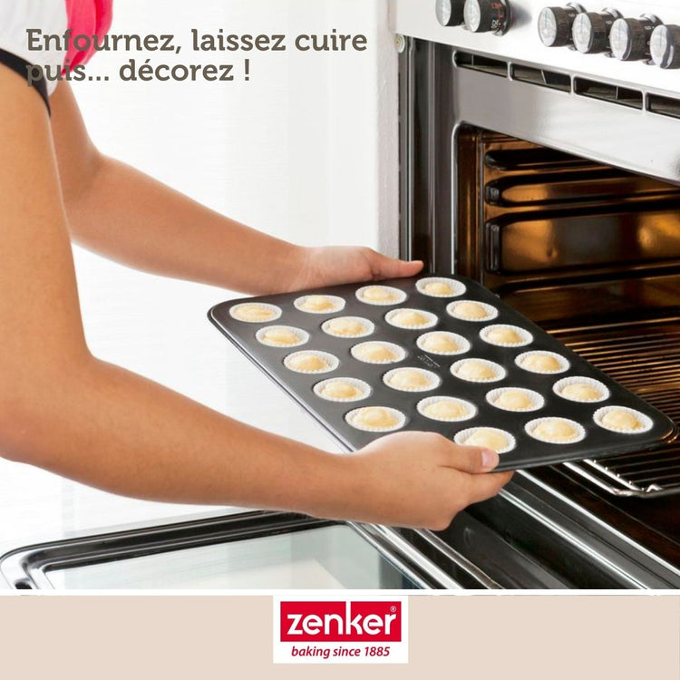 Lot de 2 moules à gâteaux 38,5/26,5 cm en acier Black metallic Black mettallic Zenker  Black mettallic