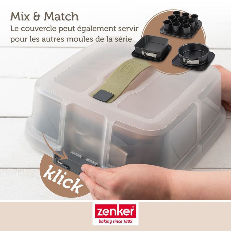 Lot de 2 moules à gâteaux 23 cm en acier Zenker Bake Click and Go