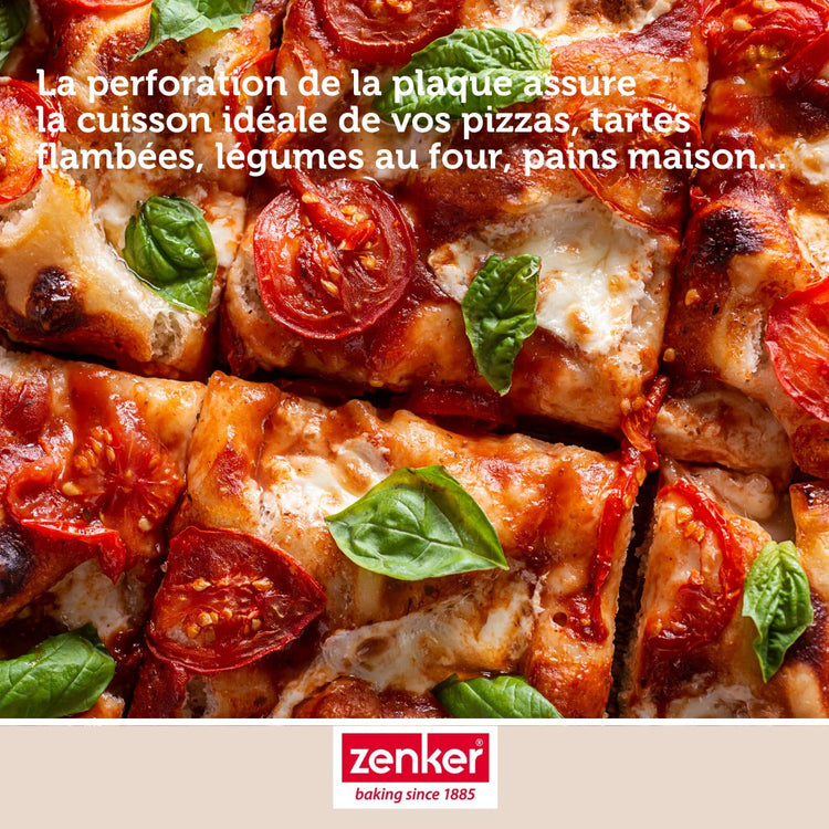 Plaque à pâtisserie perforée 40 x 30 cm en acier inoxydable Zenker Special Cooking