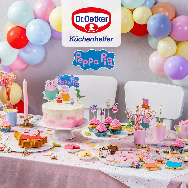 8 pochettes cadeaux avec autocollants Dr. Oetker Peppa Pig