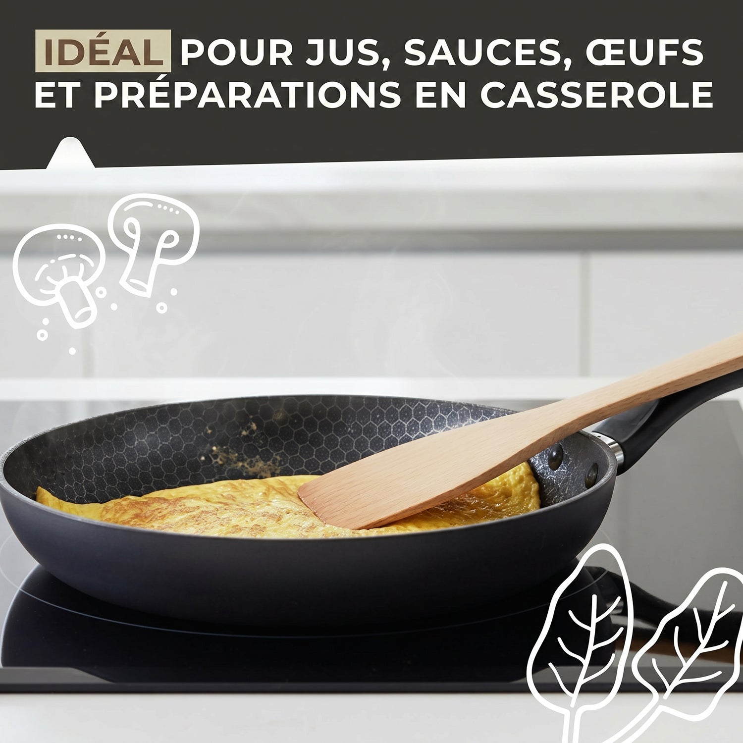 Set de 4 ustensiles de cuisine en bois FSC Fackelmann Eco Friendly