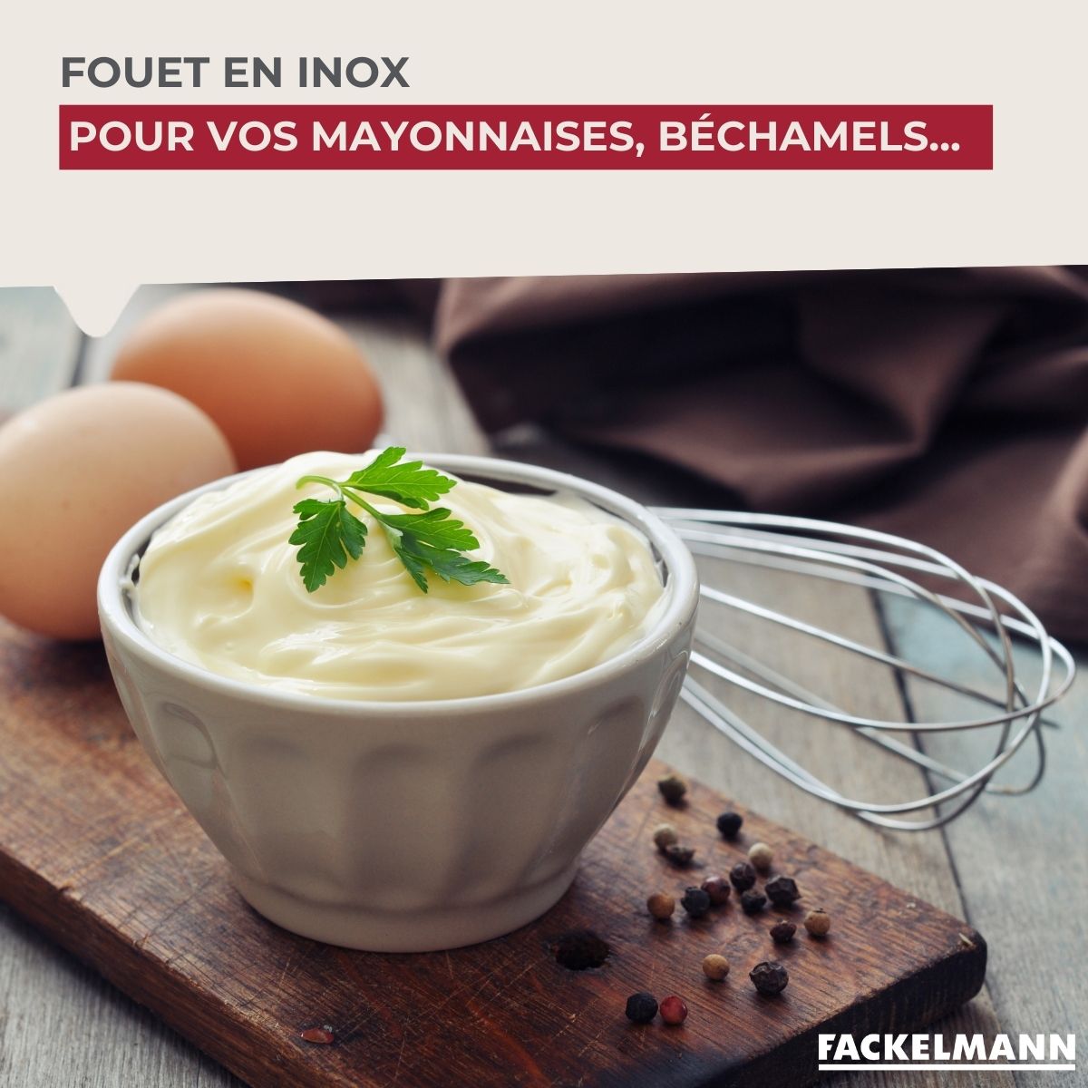 Fouet de pâtisserie en inox 26 cm Fackelmann