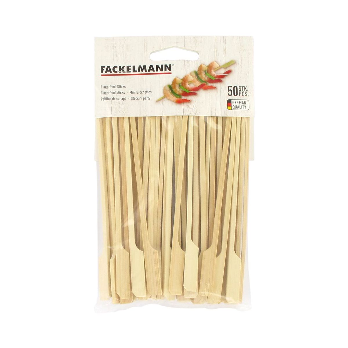 Lot de 50 pics à brochettes en bois Fackelmann Wood Edition