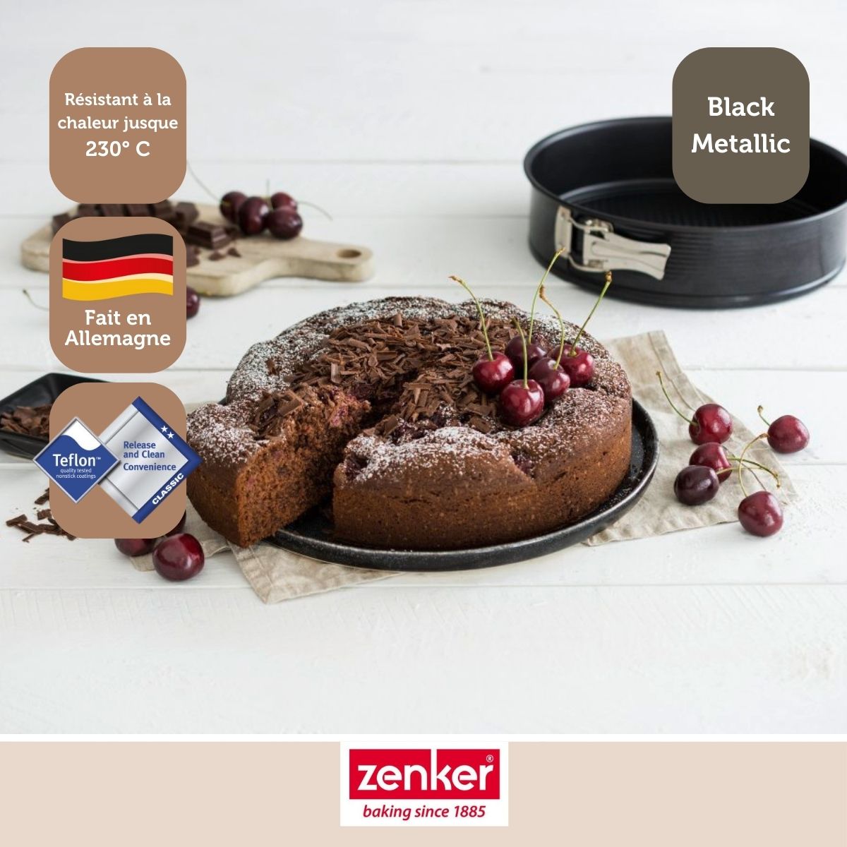 Moule à manqué à charnière 26 cm Zenker Black Metallic