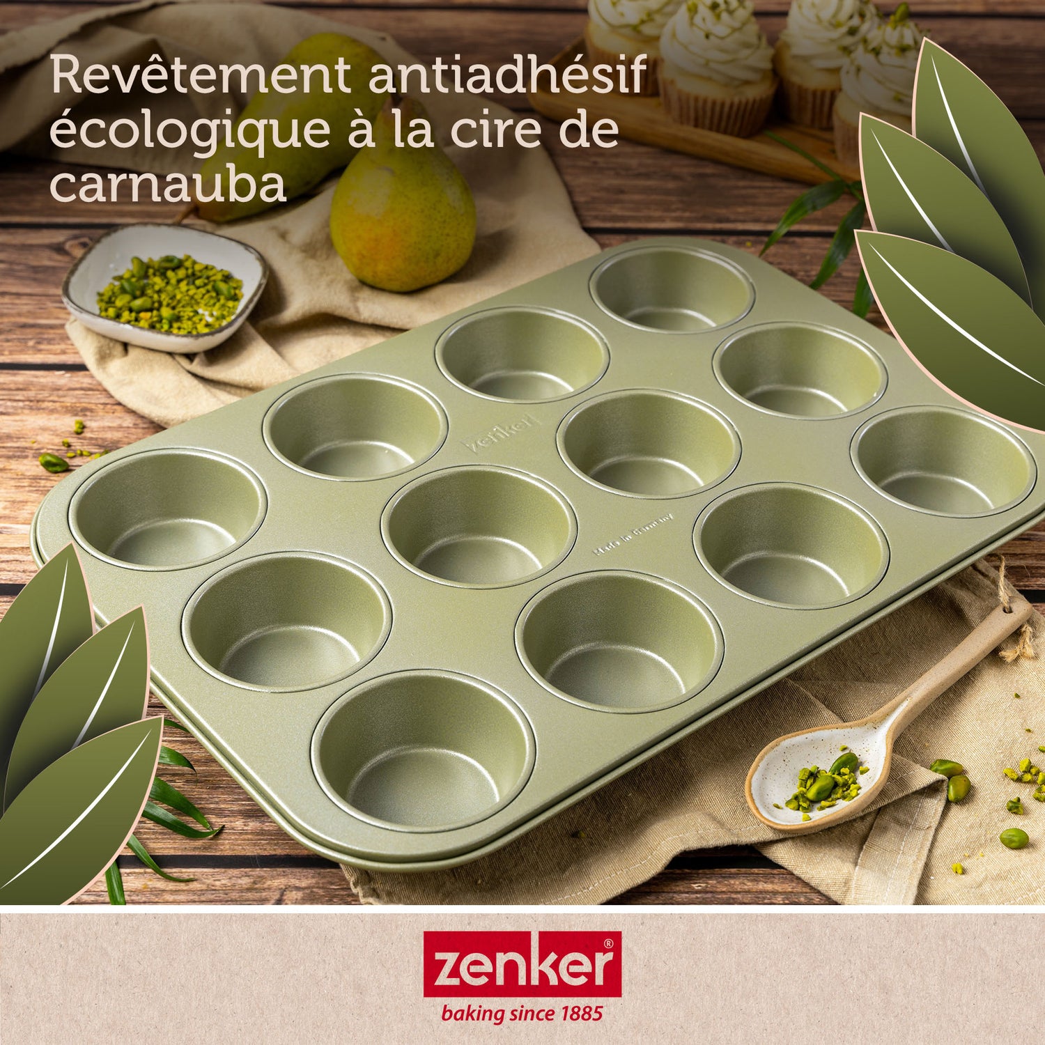 Moule à muffins 12 empreintes Zenker Green Vision