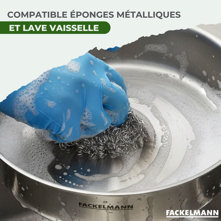 4 poêles à Frire 20 24 26 et 28 cm, Casseroles 14 et 18 cm inox 18/10, Faitouts 20 et 24 cm inox 18/10 Triply Fackelmann Vita3
