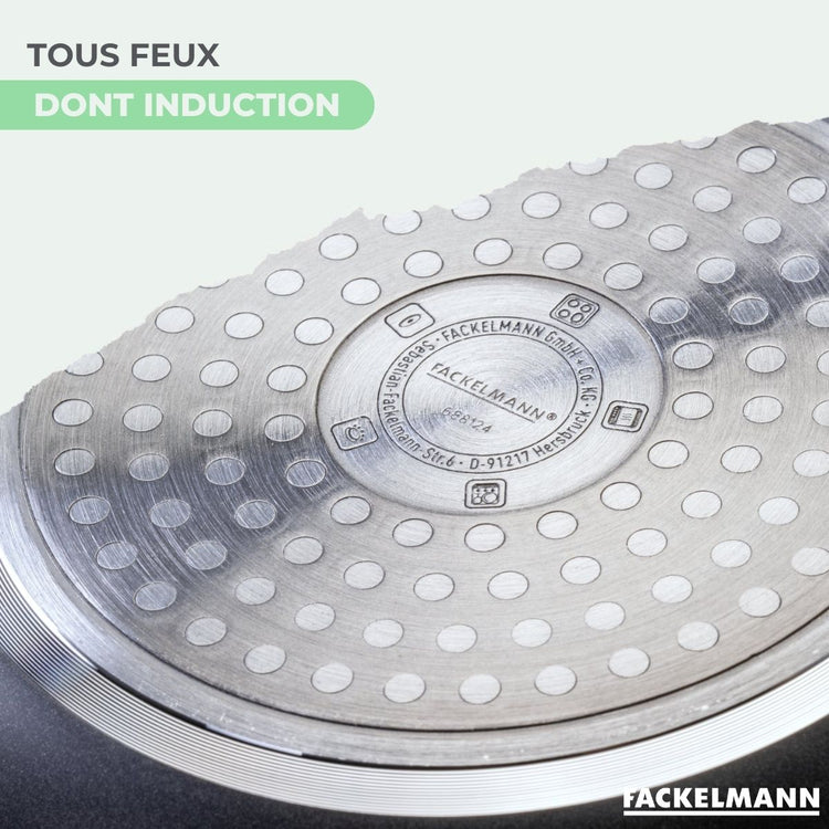 Ensemble de 4 poêles de 20, 24, 28 et 30 cm et 3 casseroles 16, 18 et 20 cm Fackelmann Brandao