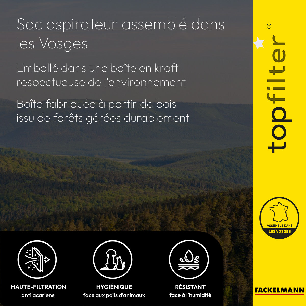 Lot de 4 packs de 4 sacs aspirateur Bluesky TopFilter Premium