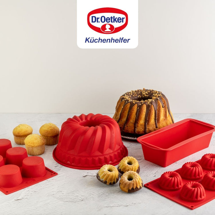Lot de 2 moules à gâteaux 30/30 cm en silicone Dr Oetker Flexxibel Love