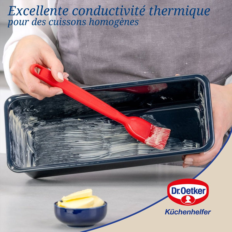 Lot de 2 moules à gâteaux 30/30 cm en acier émaillé Dr Oetker Back-Liebe