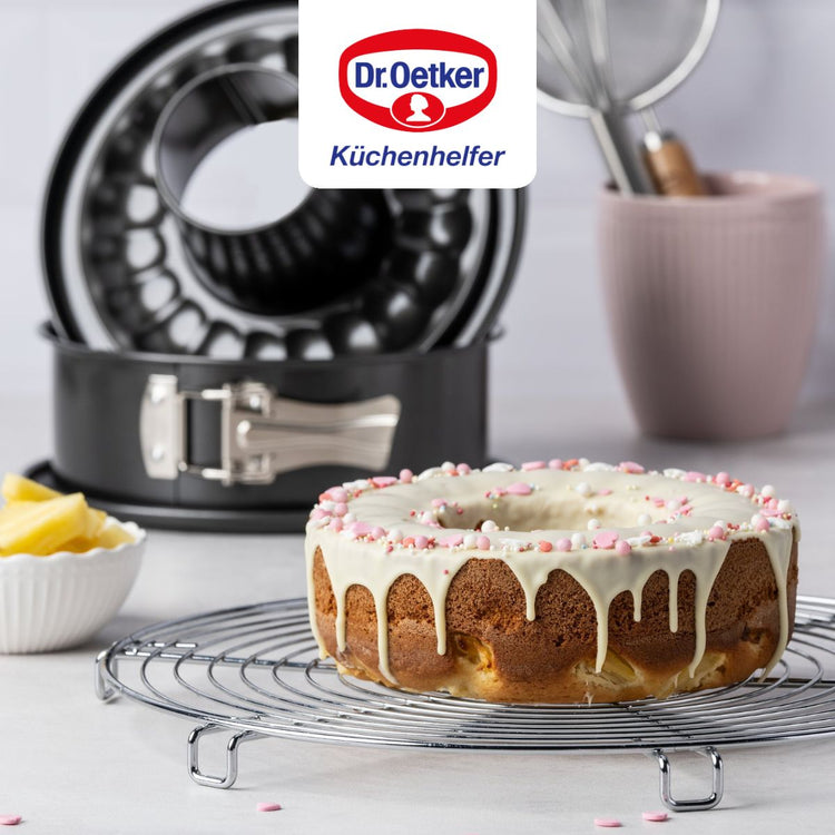 Lot de 2 moules à gâteaux 20/20 cm en acier Dr Oetker Back Freude